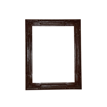 wooden picture frame isolate on whiteの写真素材