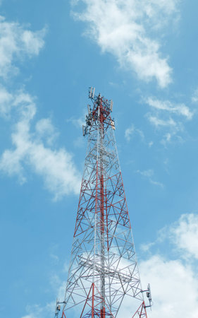 communication antenna and blue sky