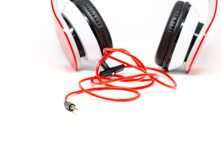 headphone on white backgroundの写真素材