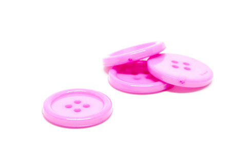 clothing buttons on white backgroundの写真素材