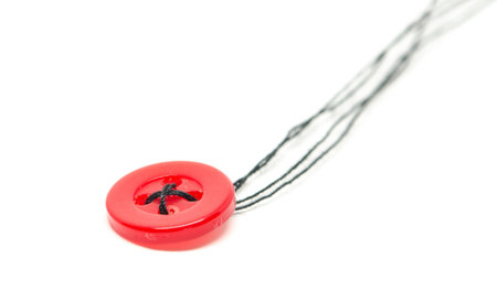 clothing button on white background