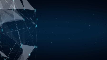 abstract technology line connection for backgroundの写真素材