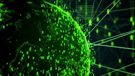 abstract network connection concept for backgroundの写真素材