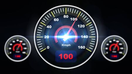 speed meter on black background