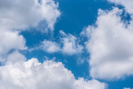 Beautiful sky with white clouds concept