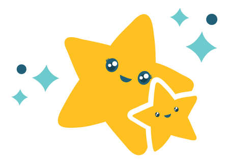 Cute baby stars logo for online shopのイラスト素材
