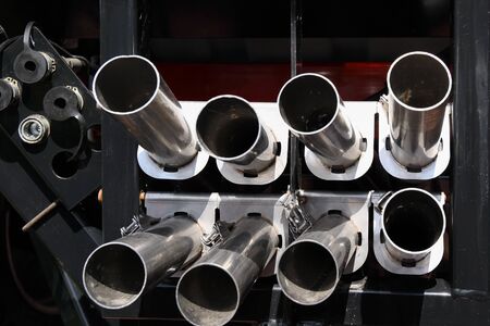 Industrial background from metal parts produced in metal industry close upの写真素材