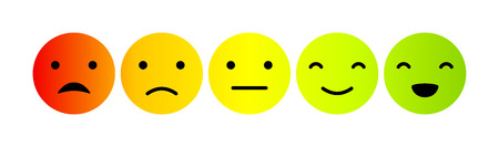 Emoticons mood scaleのイラスト素材