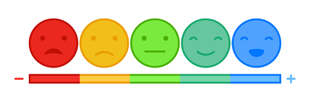 Emoticons mood scaleのイラスト素材
