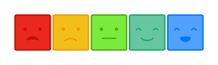 Emoticons mood scaleのイラスト素材