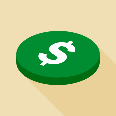 Coin flat iconのイラスト素材