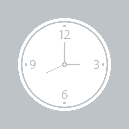 Wall clock icon on gray background, for any occasionのイラスト素材