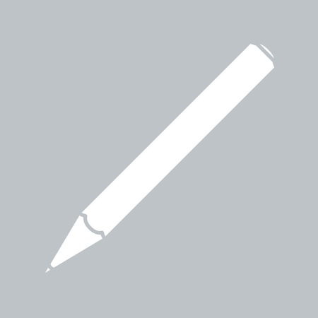 Pencil flat icon on gray background, for any occasionのイラスト素材