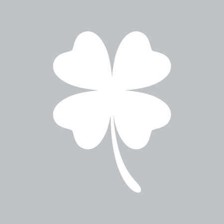 Clover flat icon on gray background, for any occasionのイラスト素材