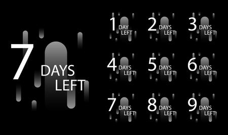 Number of days left badge, for promotion, sale, template, flayer,banner, poster and otherのイラスト素材