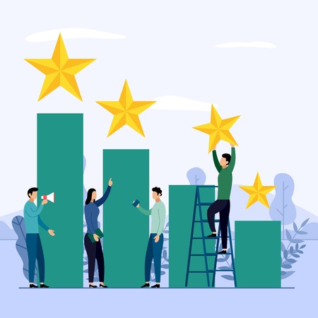 Business team and competition, achievement, successful, challenge, business concept vector illustrationのイラスト素材