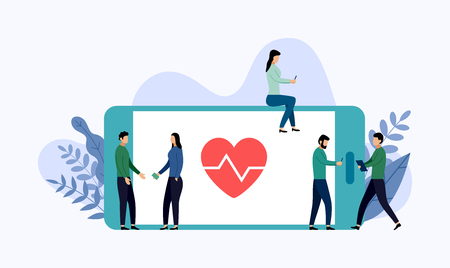 Health insurance, protection health, business concept vector illustrationのイラスト素材