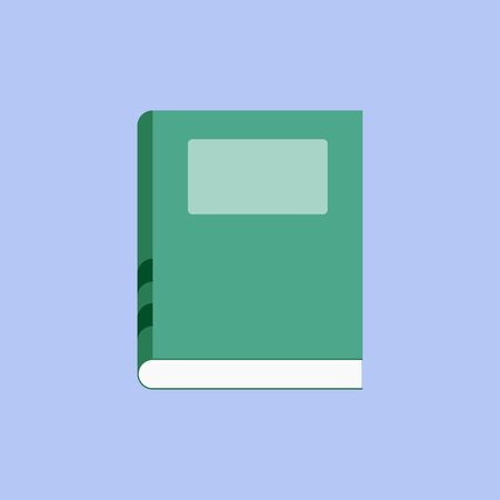 Book flat design style on blue background, education vector illustrationのイラスト素材