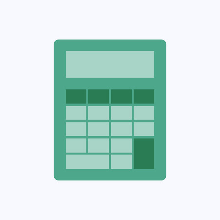 Calculator flat design style on white background, vector illustrationのイラスト素材