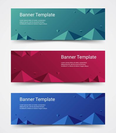 Abstract corporate business banner template set, vector illustrationのイラスト素材