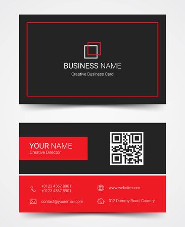 Modern business card design template set, vector illustrationのイラスト素材