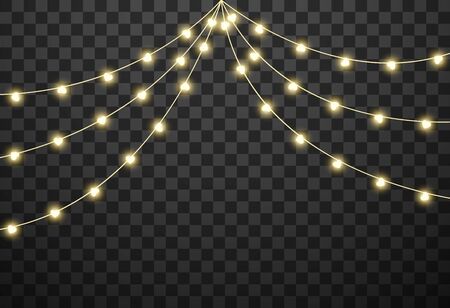 Hearts light bulbs isolated on transparent background, vector illustrationのイラスト素材