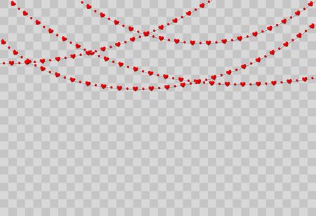 Red heart shape paper isolated on transparent backgroundのイラスト素材