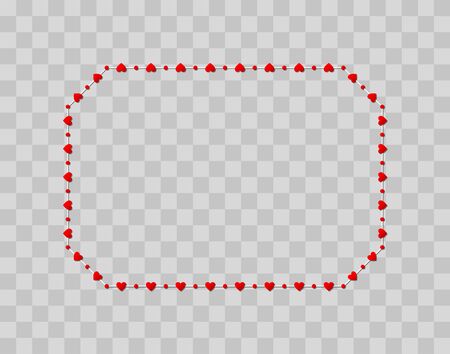 Red heart shape paper isolated on transparent backgroundのイラスト素材