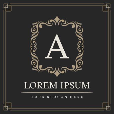 Luxury logo template, Initial letter type Aのイラスト素材