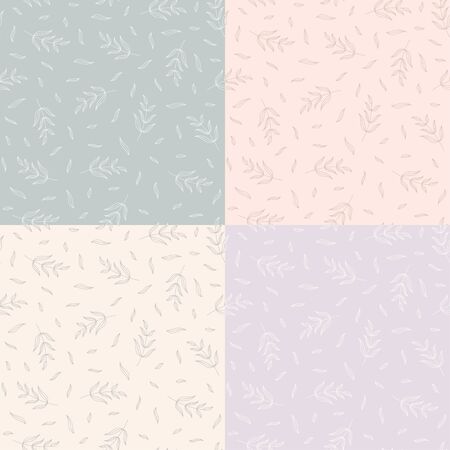 Seamless pattern with hand drawn flowers, vector illustrationのイラスト素材