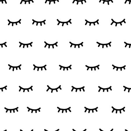 Seamless pattern with hand drawn eye, illustrationのイラスト素材