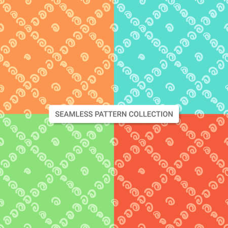 Seamless pattern with spiral shapes, vector illustrationのイラスト素材