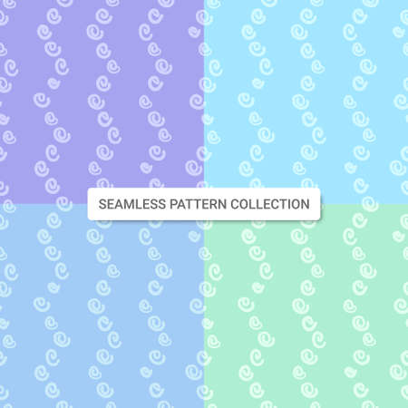 Seamless pattern with spiral shapes, vector illustrationのイラスト素材
