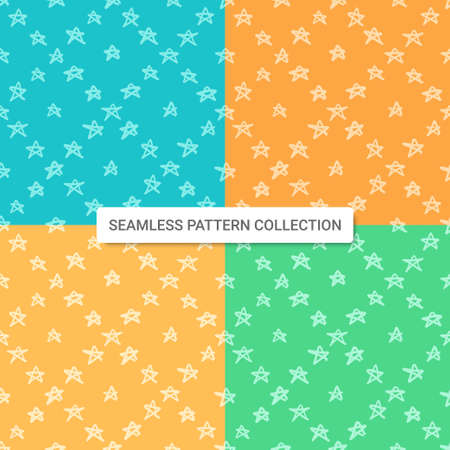 Seamless pattern with star shapes, vector illustrationのイラスト素材