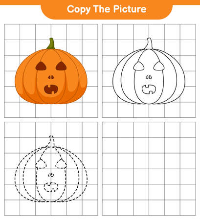 Handwriting practice sheet, educational children game, printable worksheet, vector illustrationのイラスト素材