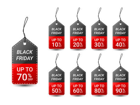 Black Friday price tag design template for promotion, vector illustrationのイラスト素材