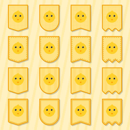 Note sticker set with Chickenのイラスト素材