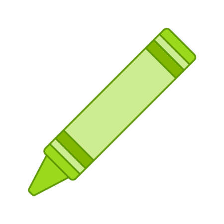Crayon isolated on white backgroundのイラスト素材