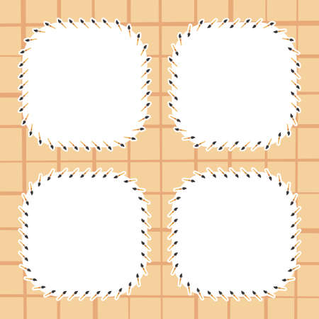 Frame with Paintbrush for banner, poster, and greeting cardのイラスト素材