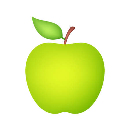 Apple isolated on white backgroundのイラスト素材