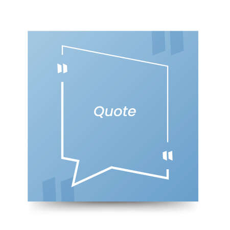 Quote frames blank templates on white backgroundのイラスト素材