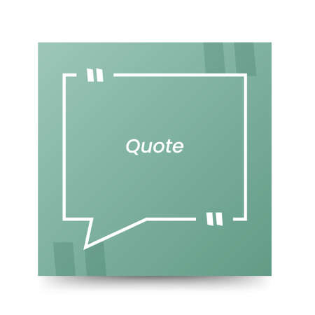 Quote frames blank templates on white backgroundのイラスト素材