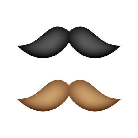 Mustache isolated on white backgroundのイラスト素材