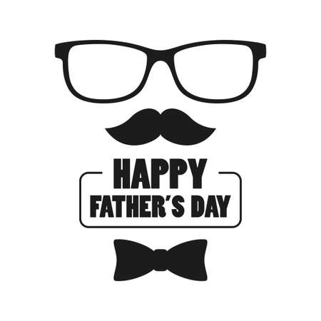 Happy Father's Day design on white backgroundのイラスト素材