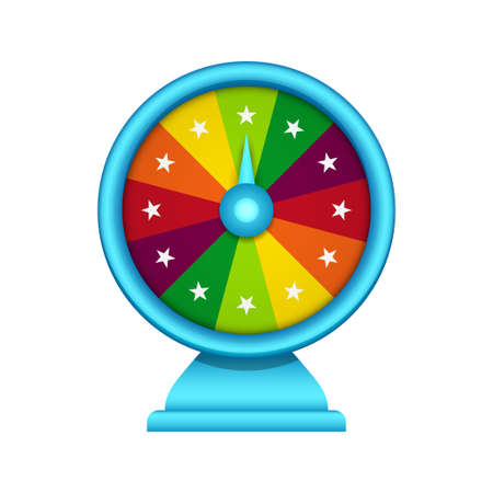 Fortune Wheel isolated on white backgroundのイラスト素材