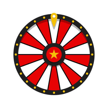 Fortune Wheel isolated on white backgroundのイラスト素材