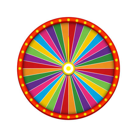 Fortune Wheel isolated on white backgroundのイラスト素材