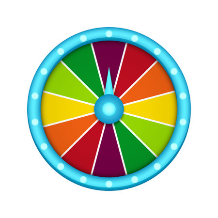 Fortune Wheel isolated on white backgroundのイラスト素材