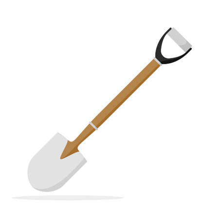 Shovel isolated on white backgroundのイラスト素材