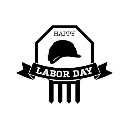 Happy Labor Day banner isolated on white backgroundのイラスト素材